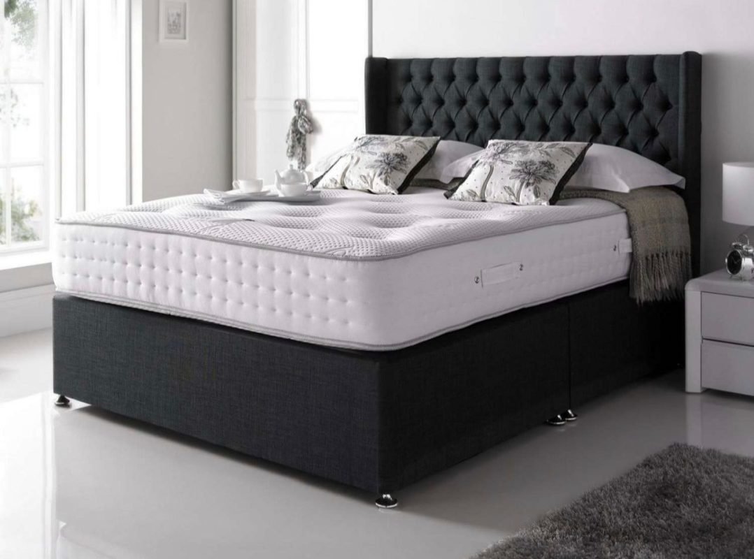 Chesterfield Wing Divan Bed - Uneekhome